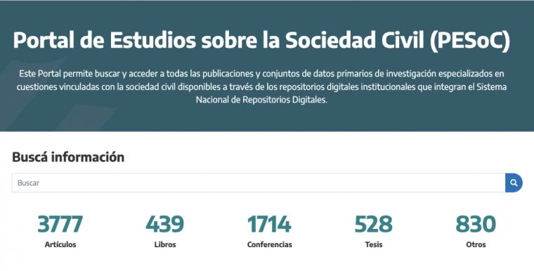 Nodo de Argentina presenta su Portal de Estudios sobre la Sociedad Civil (PESoC)